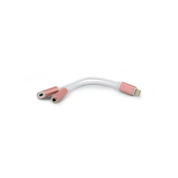 Iphone 7 adapter za slušalice i punjenje roze.